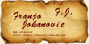 Franjo Jokanović vizit kartica